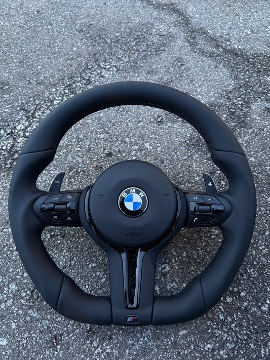 BMW Black Sports Leather Steering Wheel